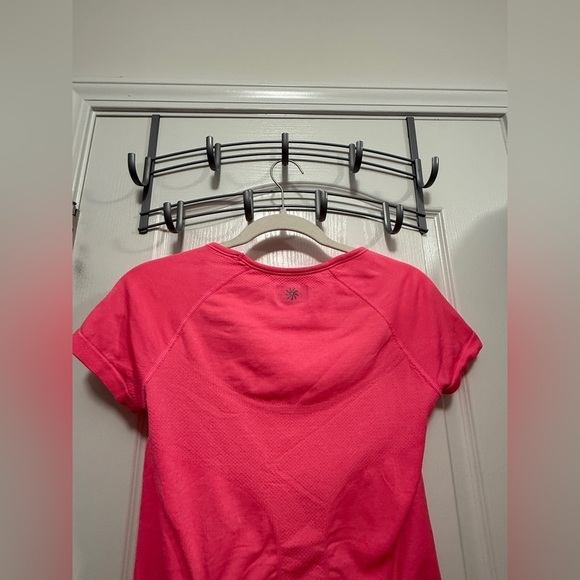 Athleta hot Neon Pink Fast Track Workout Tee women’s XS athleisure top seamless - Picture 14 of 15